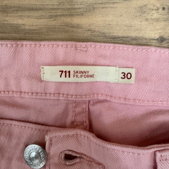 Pink Levi full length jeans 711 skinny style - Picture 4 of 4